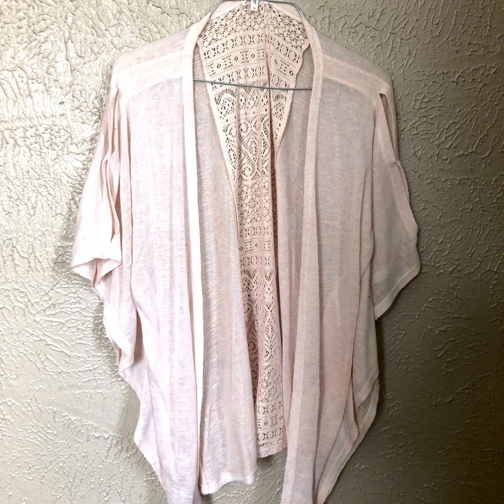 pink light weight cardigan